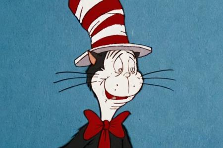 a frame of a animated film of a cat in a hat, style drseussfilm <lora:Dr._Seuss_Film_Style_XL>