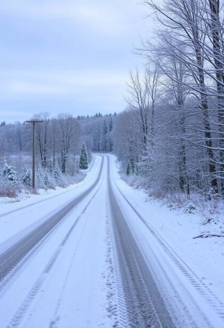 Country roads take me home to the place I belong. Snowy winter, January.