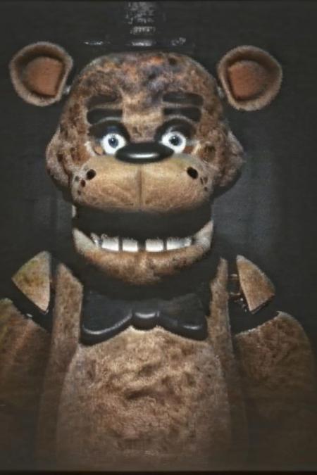 freddy, brown fur, shallow focus, depth of field, dirt, grain, camera lens, bokeh, paper texture, vintage, printed photography