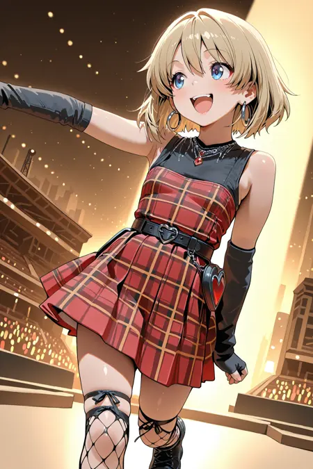 Gothic Punk Red Tartan Dress