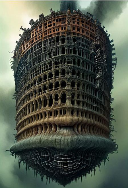 score_9, score_8_up, score_7_upThe Houses on the bridge of skulls and bones castle and bat wings.on the dial of the tower clock 9:11.  vulva maggots crawl out and hot steaming pus flows