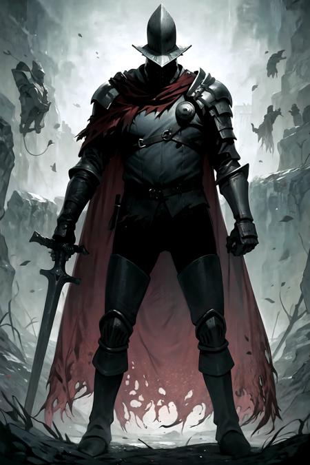 knight Abyss_Watchers <lora:Abyss_Watchers:0.8> cloak