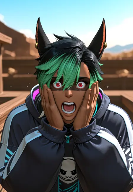 K'rhis Tia - Face 4 (Fantasia + Face Stripe) Seeker of the Sun Male Miqo'te IllusXL