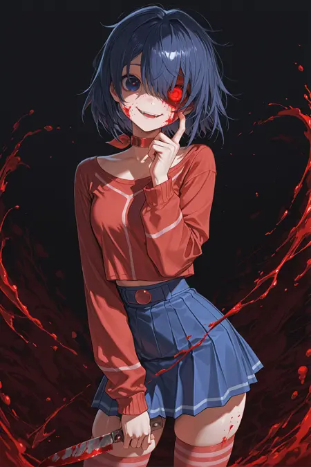 crazy mita (short) (miside) [狂ったミタ(短髪)] <MiSide> <ILL>