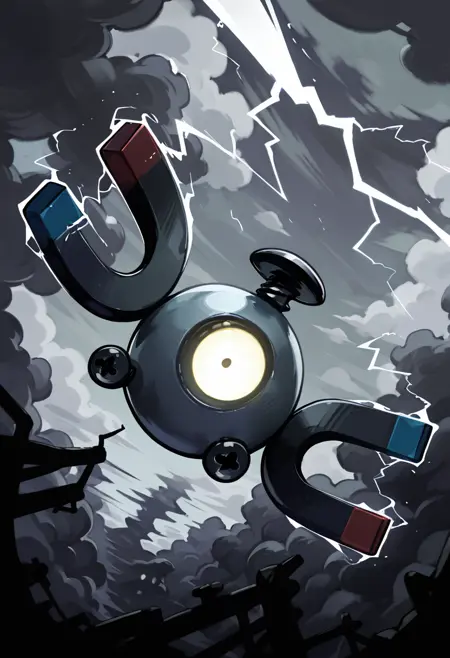 Magnemite: Magnet Pokémon | コイル (Pokedex #0081) [Illustrious & SD1.5]