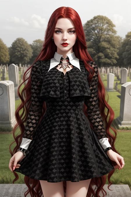 🖤Gothic Hearts Wednesday Dress ~ PONY XL and SD 1.5🖤 SD 1.5