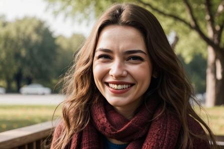 closeup of a face of a happy satisfeid woman with a thankful smile, sweaty, exhausted, post orgasmic
