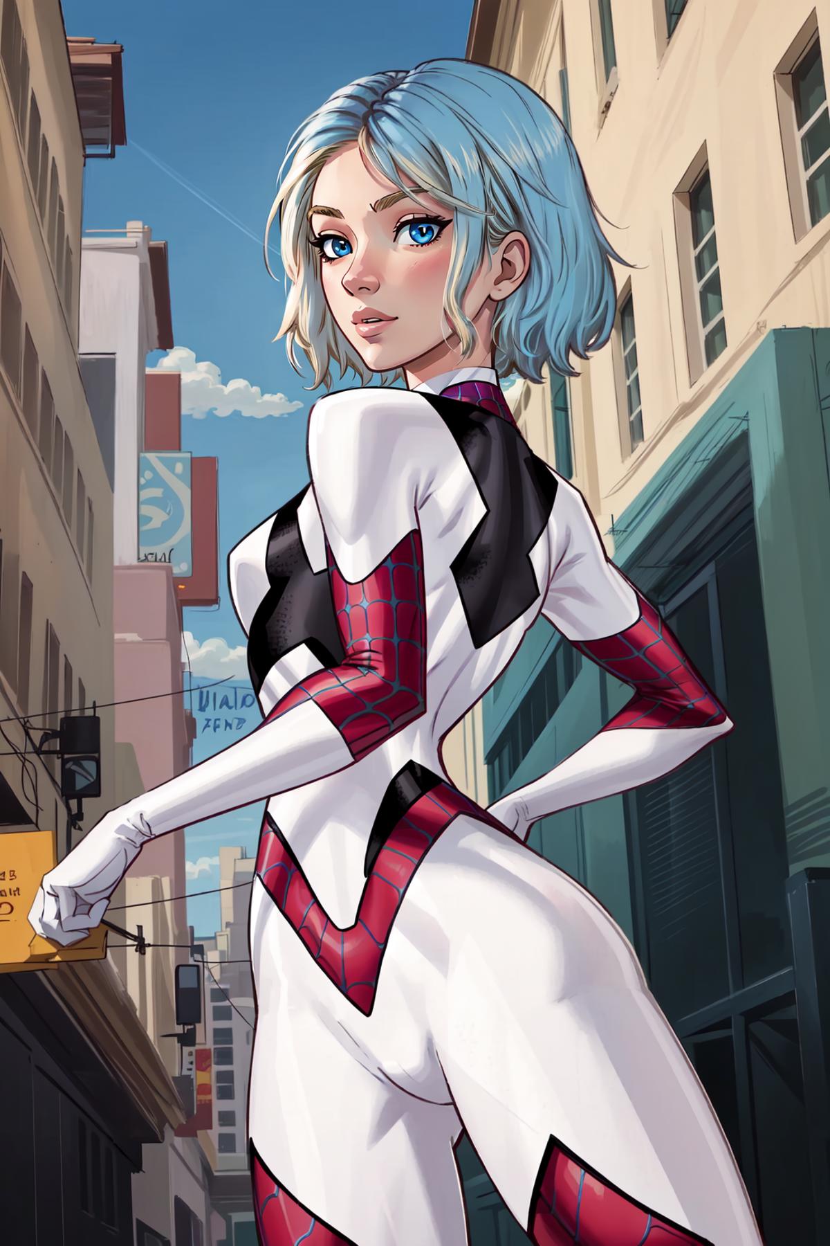 Spider Gwen (commission) | Goofy Ai image by PettankoPaizuri