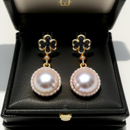 masterpiece, best quality, highres, simple background,
zzeh, gold-plated pearl earrings, pearl \(gemstone\), gold trim, four leaf clover shaped gemstone, shadow, earring box
,
 <lora:zzehv1-000009:1>