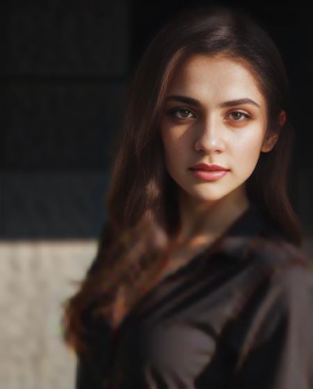 beautiful women, beautiful eyes, shirt, young 20 years, portrait, cgs, bold, deep shadow, light, reflection, colourful background, vignette <lora:LowRA:0.3> <lora:polyhedron_skinny_all:0.4>