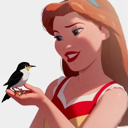 Small bird on finger - Pony