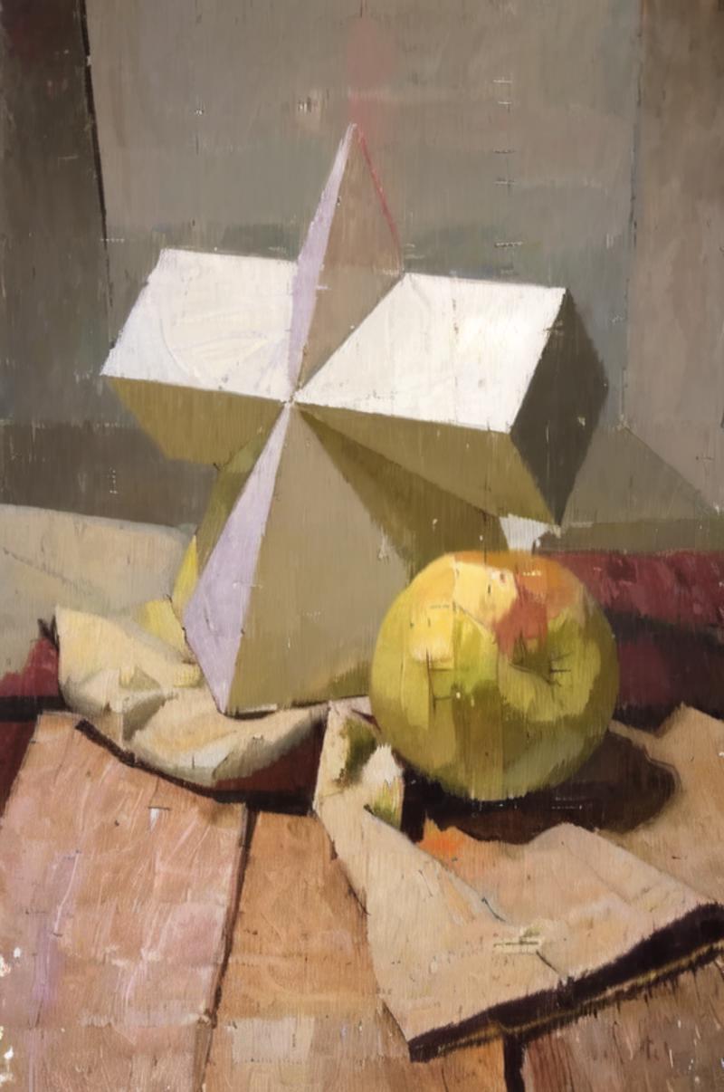 Euan Uglow oil painting style（尤恩厄格罗油画风格） image by TOPLCL