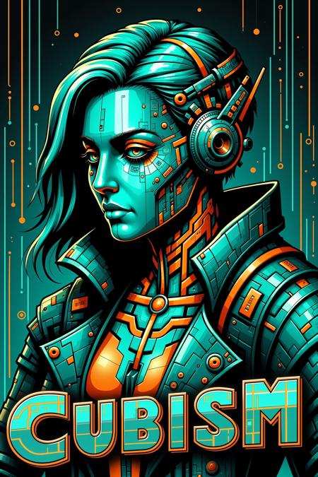 Neon Cyberpunk Cubism [FL/XL/IL] FLUX