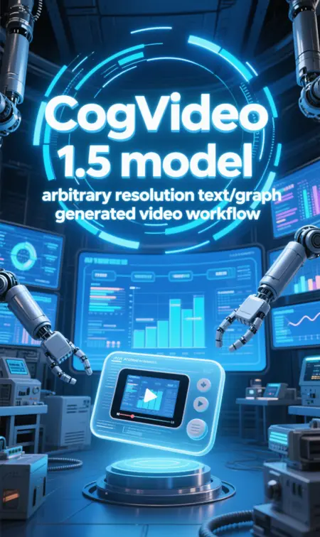 CogVideo 1.5 model arbitrary resolution text/graph generated video workflow