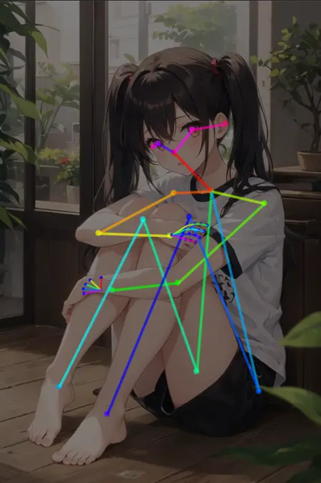 [OpenPose] Hugging own legs