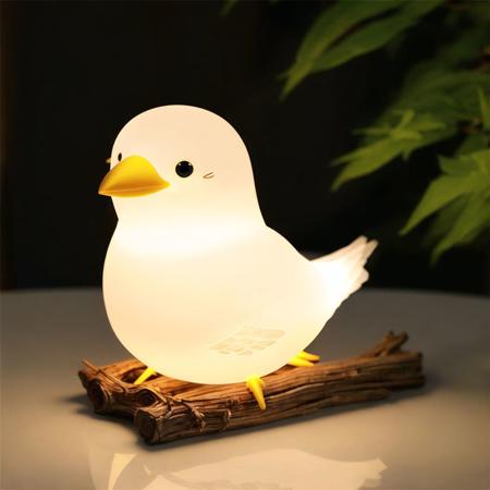 <lora:cute_lamps:1.0>, (cute_lamps:1.0),  shaped lamp, glowing, 
A charming bird lamp, perched on a branch with its wings tucked in, casting a gentle glow from its bright, beady eyes.