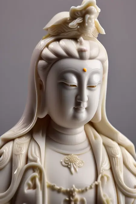 statue of Avalokitesvara Bodhisattva (观音玉雕)