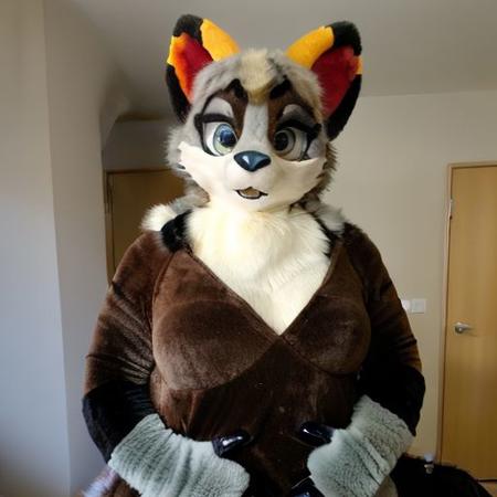 Fursuit cosplay thicc  big chest and big butt  female