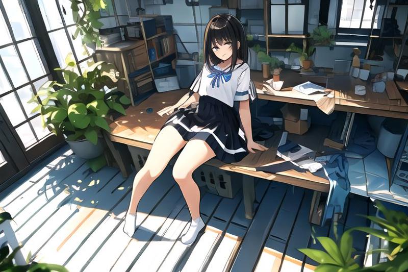 绪儿-居家少女场景Home scene image by TK31