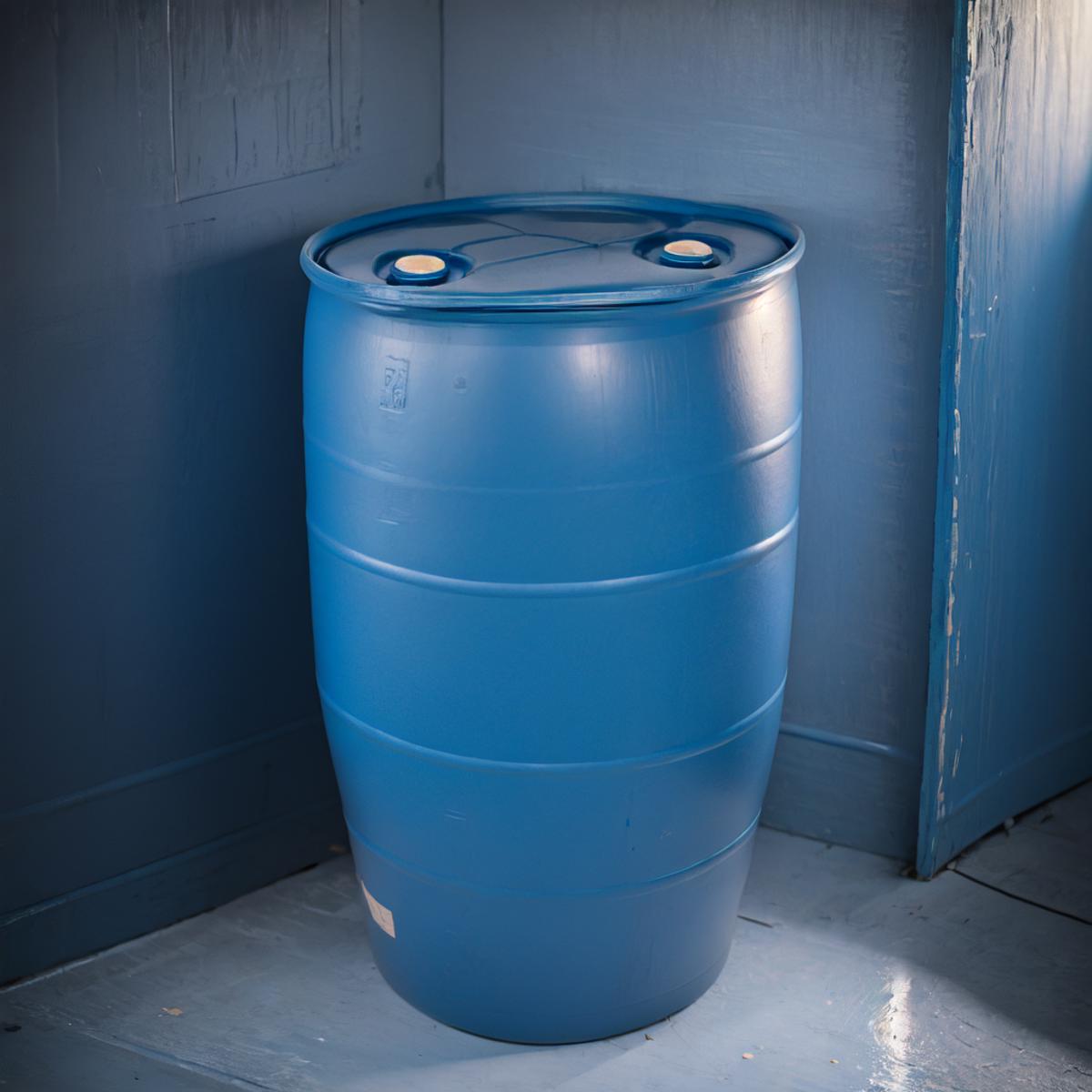 55 gallon blue barrel image by uiouiouio