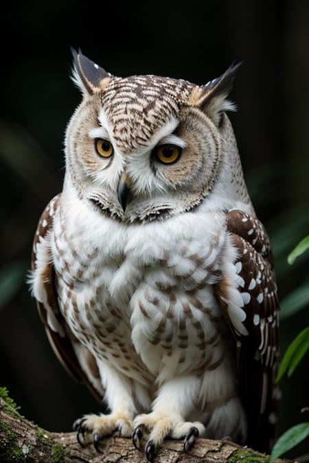 award winning wildlife (medium long shot:1.4), 35mm film movie still, ultra photorealistic, photorealism, ghostly white owl, eyes holding secrets ,looking at viewer, taken with hasselblad H6D 100c, the HCD 24mm lens, hazy mood, cinematic dramatic lighting, cold muted colors, (DOF:1.4), sharp focus, (perfect real extremely details), amazing fine detail, absurdres, hyper realistic lifelike texture, dramatic lighting