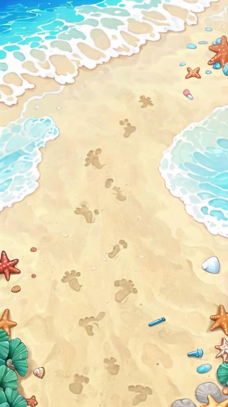 ( masterpiece:1.2), (best quality:1.2),vertical scene, starfish, shell, seashell, beach, sand, water, sand sculpture, 1girl, footprints, sand castle, outdoors, waves<lora:Vertical scene:0.6>