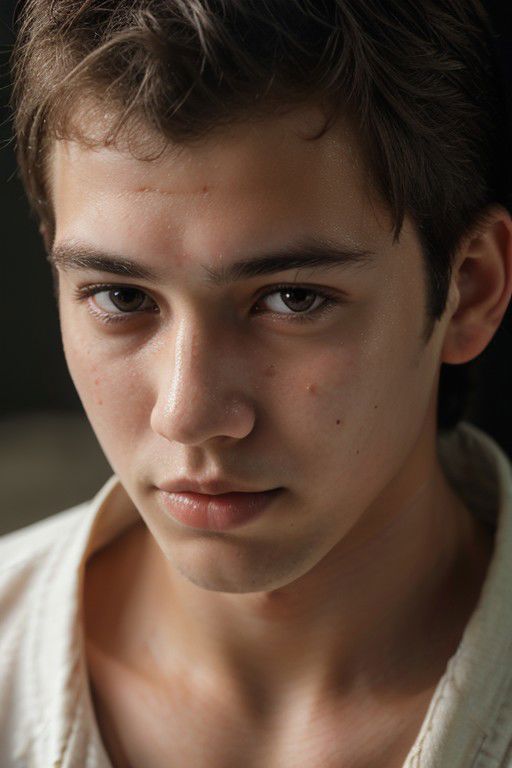 masterpiece, best quality, highres, intricate detail, photo of a 20 years old boy, close up, looking at viewer,