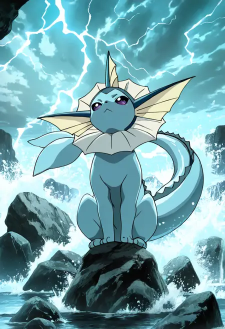 Vaporeon: Showers Eevee | シャワーズ (Pokedex #0134) [Illustrious]