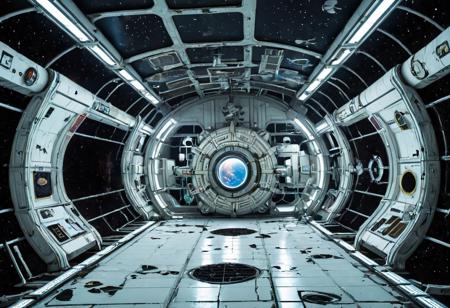 an abandoned sophisticated planetary space station in details <lora:Biolumins:0.6>
