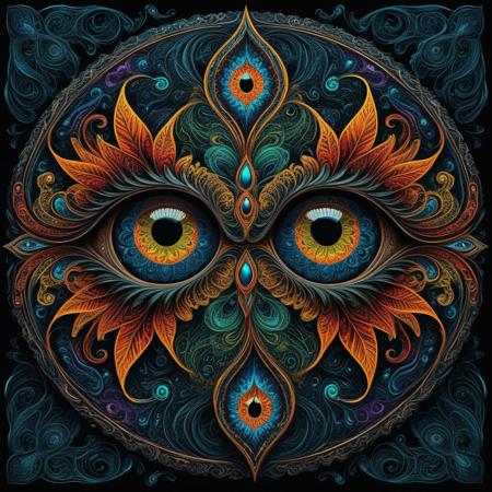 Finely detailed vector illustration, hypnotic eyes, ultra realistic quality, interwoven pattern, dark background, hyperdetailed, intricately detailed,  triadic colors, fractals, recursion, fantastical,intricate detail,splash screen,complementary colors, fantasy concept art, 8k resolution, masterpiece, ink on old paper, calligraphy,