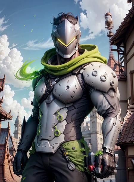 OWgenji wearing a  hulk armor