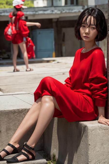 baedoona, short, red clothe