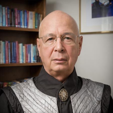 RAW photo, photo of klaus schwab, dressed as an evil sorcerer, 8k uhd, dslr, high quality, film grain, Fujifilm XT3, <lora:klaus_schwab_v1_1:0.8>