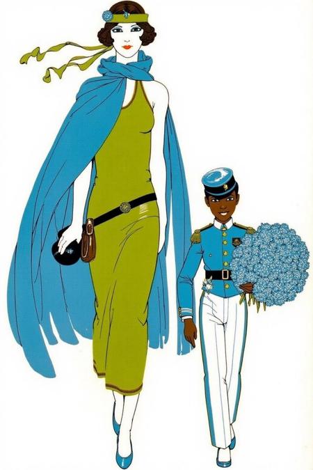 Mexican Art Deco Elegance: Ernesto García Cabral Fashion Poster Style v1.0