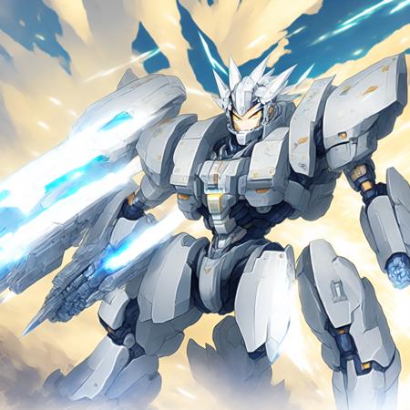 anime When the Mecha powers up the limit break, special move, Gundam Overdrive (GundamOverdrive style:1) <lora:djzGundamOverdrive:0.8)