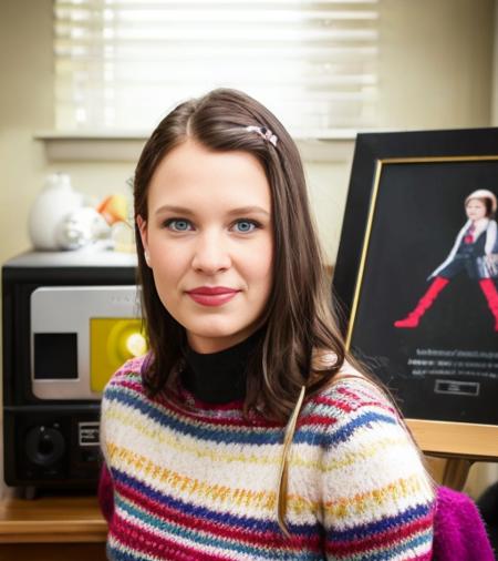 color photo,close up face,cmbkvacice,(25 years old woman),(smiling:0.6),wearing wool sweater,in room,highly detailed background,Fujifilm XT3,analog style <lora:IvaComeback_v1_1122_relib_cmbkvacice-000180:0.9>