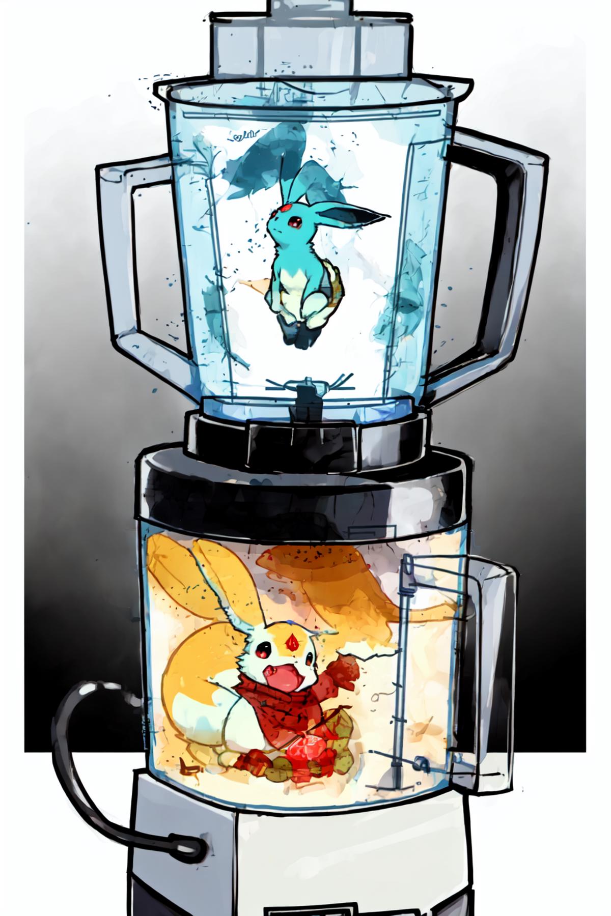 Carbuncle in a Blender (Noulith Maker 3000) [FFXIV] [Meme LoRa] image by duskfallcrew