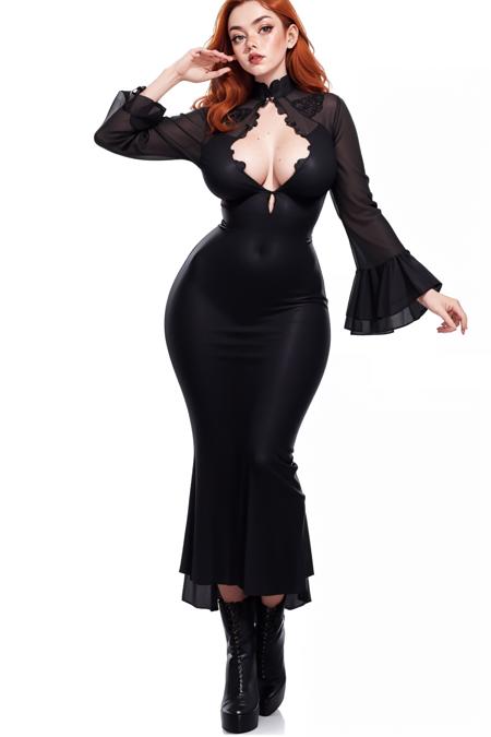 g0th1c, long sleeves, black dress, gothic,