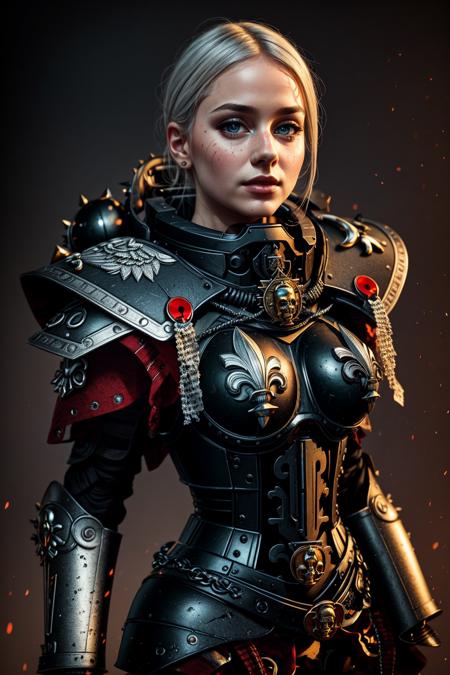 ((Masterpiece, best quality,edgQuality)),solo,1girl,
edgAdepta, looking at viewer, white hair, upper body, lips, realistic ,wearing edgAdepta,power armor,shoulder armor,skull emblem
<lora:edgWar40KAdeptaSororitas:1>