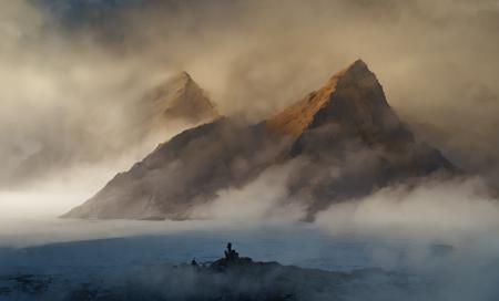 cinematicpainting,sharp mountains with epic clouds ,fog,mist,dark blue tones <lora:Cinematic_Painting_XL:1>, (masterpiece, best quality),ultra-detailed,add-detail-xl, DetailedEyes_V3,perfect eyes,skin blemish,detailed skin,<lora:polyhedron_all_sdxl:1>