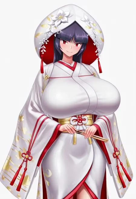 Phantom Wedding Dress Shiranui Mizuki Costume - Action Taimanin