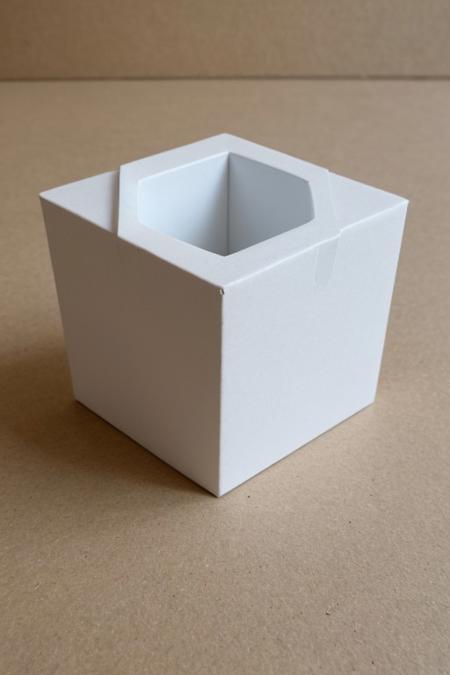 white cube, modernist, orthogonal view, box,  masterpiece, best quality, very aesthetic, absurdres, mini, macro photo,