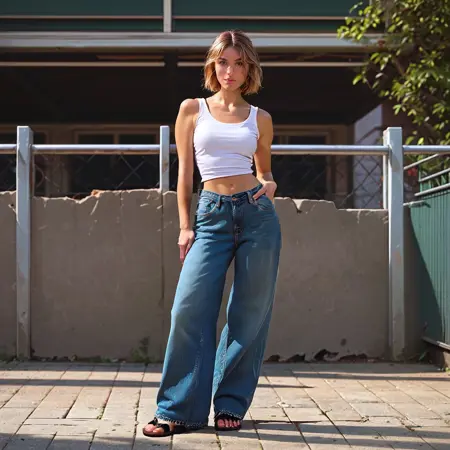Wideleg pants