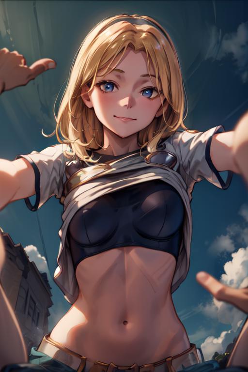 <lora:lux_leagueoflegends-v1:1>, lux101, serene, closed mouth, smile, shirt lift, stomach, <lora:PovFromBelowV1>, pov, fro...