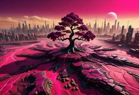 realistic, RAW photo, high quality, Stable_Yogis_PDXL_Positives, satellite photo of a huge <lora:FUTURE_SKYLINE_BY_STX:0.3>, made of <lora:INWYTK_03vb:0.1> inwytk03,<lora:Colorful_Marbled_Paper_SDXL_v2:0.0> mad-marbled-paper, colorful, in <lora:Low-key lighting Style:0.6> Low-key lighting Style,<lora:volumetric lighting style v2:0.8> volumetric lighting style, <lora:sdxl_cyberpunk:0.2> cyberpunk style,SK_Cyberpunk vast city with , in <lora:Clean_Minimalist:0.0> minimalistic, flat color, no lineart, silhouette, simple bright background, featuring <lora:Mars:1.0> m4r5, rock, sand, sky, red colors,<lora:Fractal_Fusion:0.7> serene landscape featuring a tree with detailed fractal branching patterns