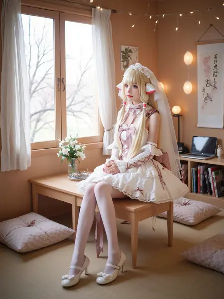 [Flux.1 D][Realistic] <Chobits> Chii cosplay costume | 《人形电脑天使心》小叽 cosplay服装