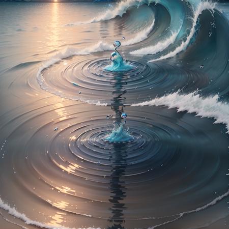 ripples wave  water drop