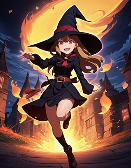 3D papercut shadow box of <lora:CivitAI_ALL:1> CivitAI Fusion Style,a girl in a witch hat is running in front of a fire, witch academia, sorcery magic witch battle, witch girl, witch burning, flirty anime witch casting magic, half invoker half megumin, megumin, popular isekai anime, bright witch, little witch academia, evil sorceress witch, . Layered, dimensional, depth, silhouette, shadow, papercut, handmade, high contrast