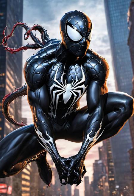 masterpiece, best quality, 8k, HDR, RGB, oil paints, watercolor, ink,
Amorphous state, scene from the amazing movie "Spider-Man", Venom dipping into Spider-Man, venomized, Venom-symbiote, symbiote, Venom, 8k render", Spiderverse, Spider-verse art style, cg art, fan art, 2 d cg, into the spider-verse, carnage, spider-man, spider-man, into the web
Bastien Lecouf-Degarme, Carn Griffiths, E. Abramzon, Raphael, Caravaggio,