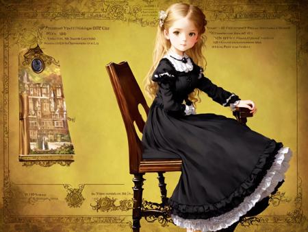 Oil Painting, Victorian (10yo preteen:1.1) cute 1girl, [(petite body:1.1):(huge breasts:1.0):0.2], gothic dress, pov, evocative pose, blonde long hair, cheeky, sitting on chair, (INTRICATE, HIGH DETAIL, SHARP:1.1), in luxury room
, (reference sheet:1.2), (infographic, floating object, concept art, blueprint:1.1)
 <lora:1girl_Viscuit10:1>